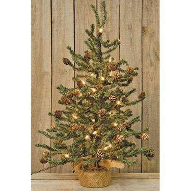 Pre-Lit Pinecone Tree - The Fox Decor